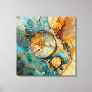 Ammonite Gem Fossil Canvas Art