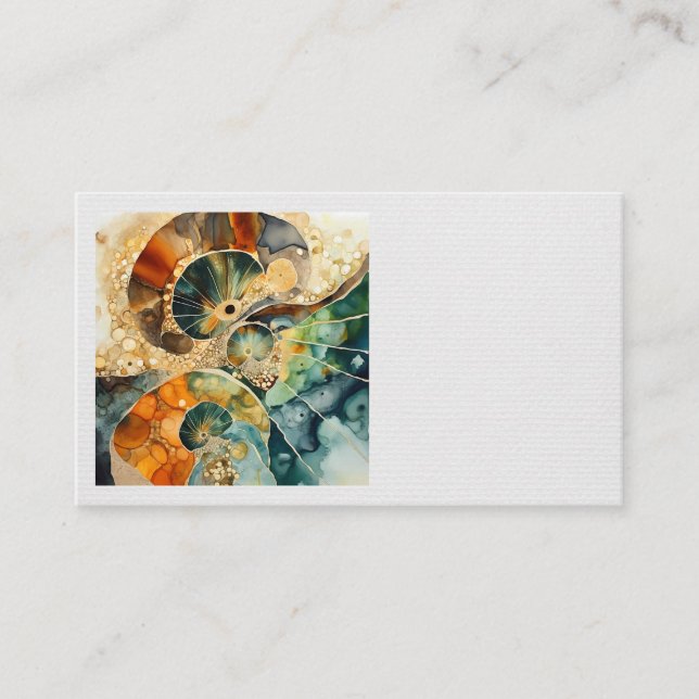 Ammonite Gem Fossil Carte de visite (Devant)