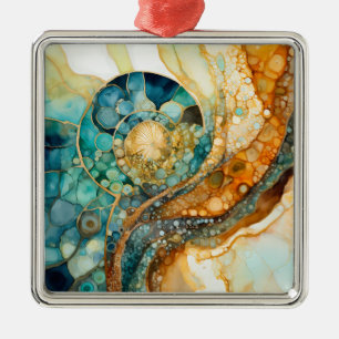Ammonite Gem Fossil Christmas Ornament