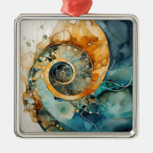 Ammonite Gem Fossil Christmas Ornament