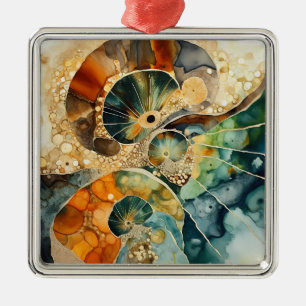Ammonite Gem Fossil Christmas Ornament