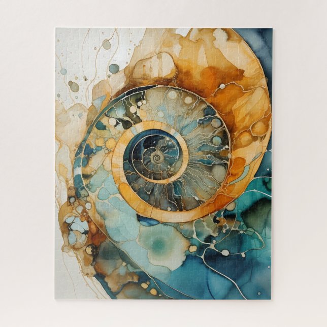 Ammonite Gem Fossil Puzzle (Vertical)