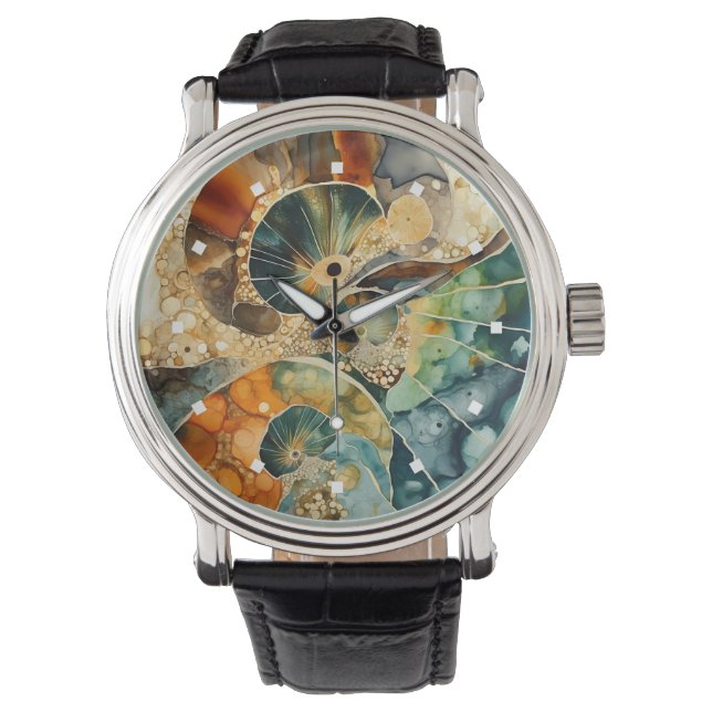 Ammonite Gem Fossil Watch (Front)