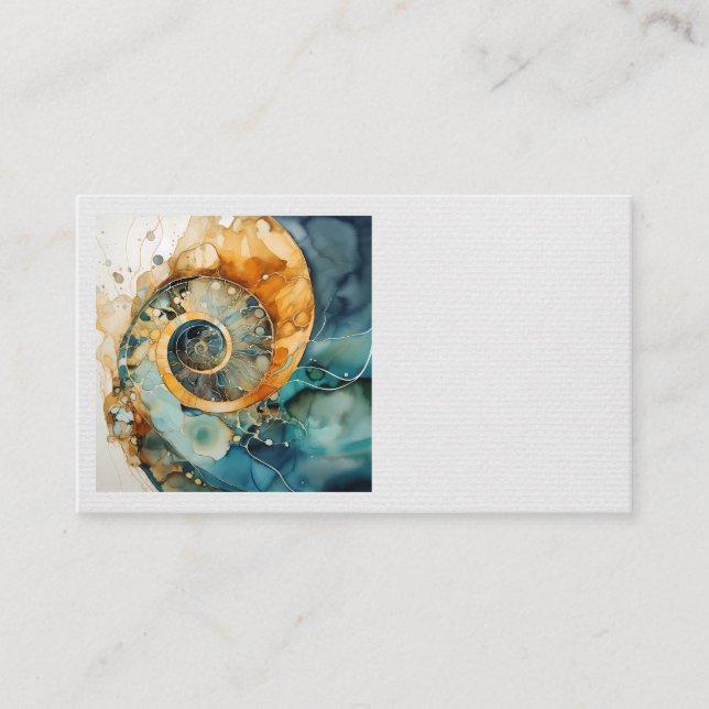 Ammonite Gem Fossiles Cartes de visite (Devant)