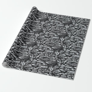 Ammonite tiles  wrapping paper