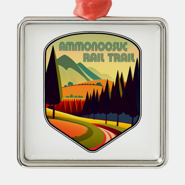 Ammonoosuc Rail Trail New Hampshire Colours Metal Ornament (Front)