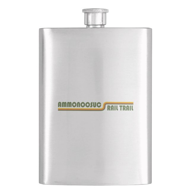 Ammonoosuc Rail Trail New Hampshire Hip Flask (Front)