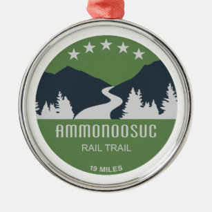 Ammonoosuc Rail Trail New Hampshire Metal Ornament
