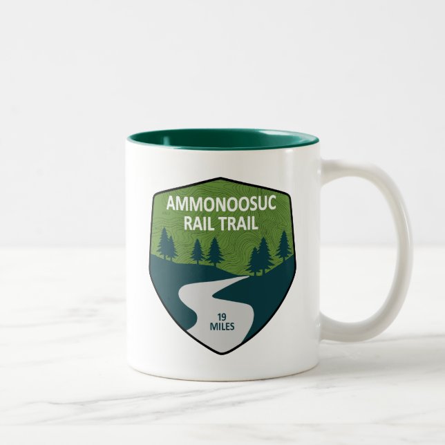Ammonoosuc Rail Trail New Hampshire Two-Tone Coffee Mug (Right)