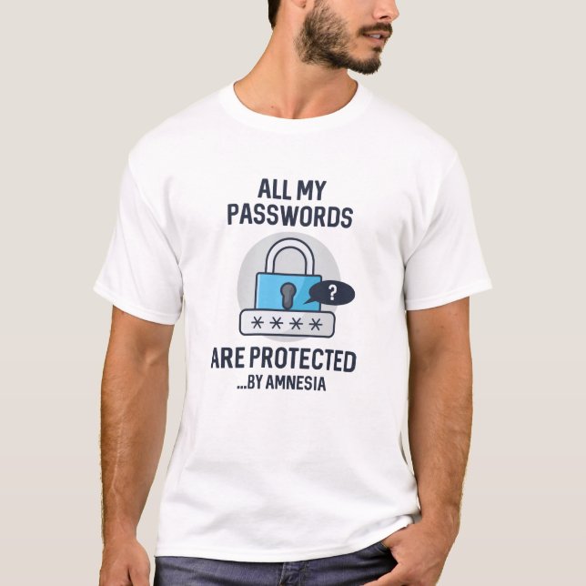 Amnesia Passwords T-Shirt (Front)