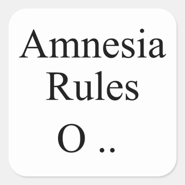Amnesia Square Sticker (Front)