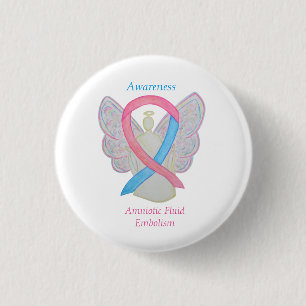 Amniotic Fluid Embolism Awareness Angel Ribbon Pin