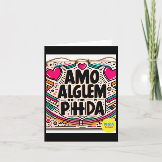 Amo AlguÉm Com Phda I Love Someone With Adhd Stick Card (Front)