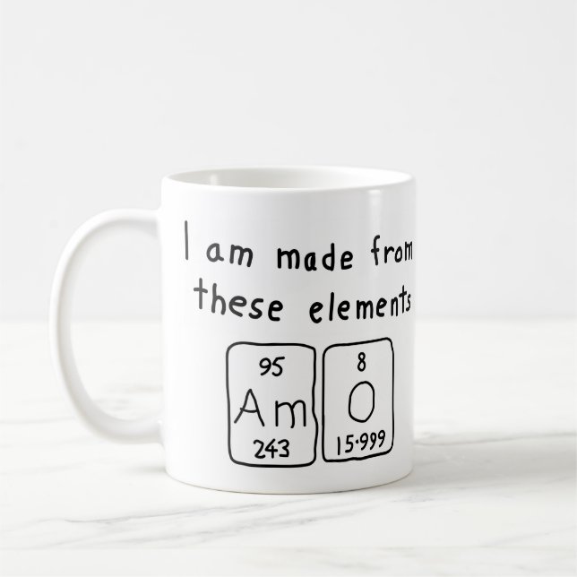 Amo tasse de nom de table périodique (Gauche)