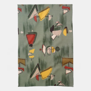 AMOEBA 5 MoJo Kitchen Towel GREY GREEN