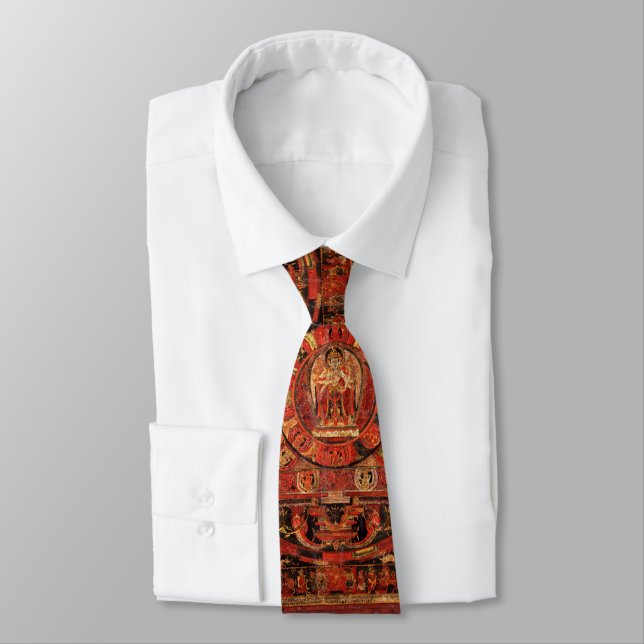 Amogapasha Mandala Thangka Tie (Tied)
