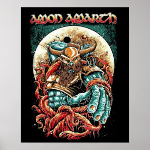 Amon Amarth Retro Faded-Style Typography Art Poster