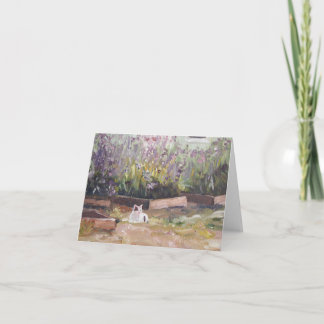 'Among Purple Flowers' Notecard