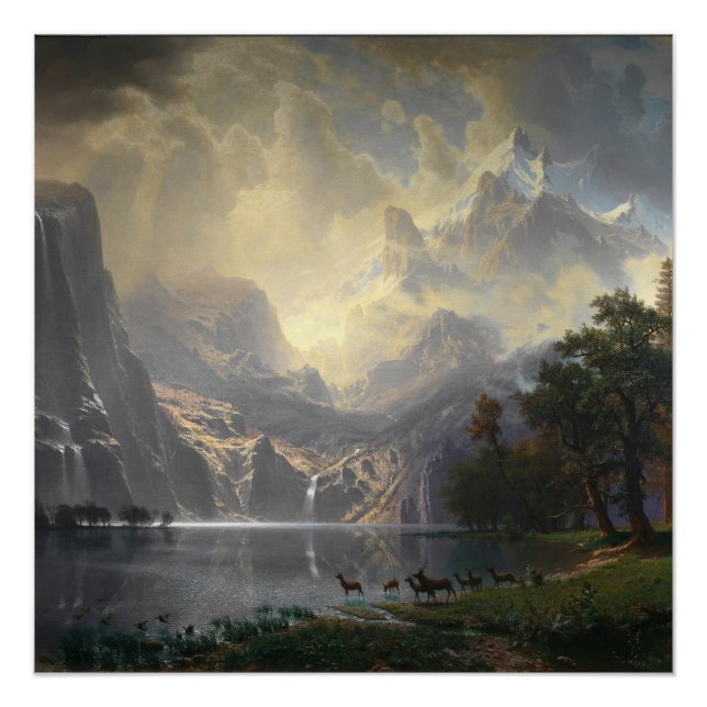 Among Sierra Nevada California mountain landscape  Poster (Front)