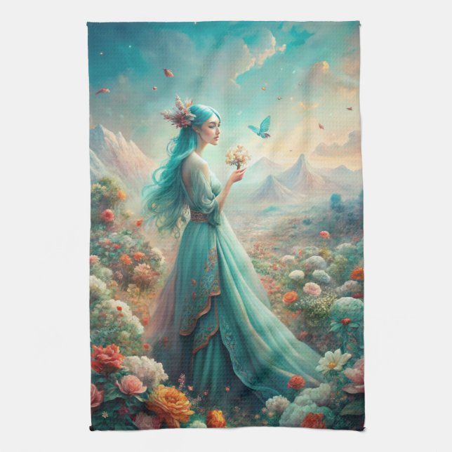 Among the Flowers Kitchen Towel (Vertical)