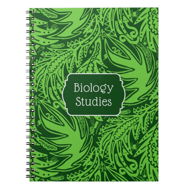 Among the Leaves Biology Studies School Notebook (Front)