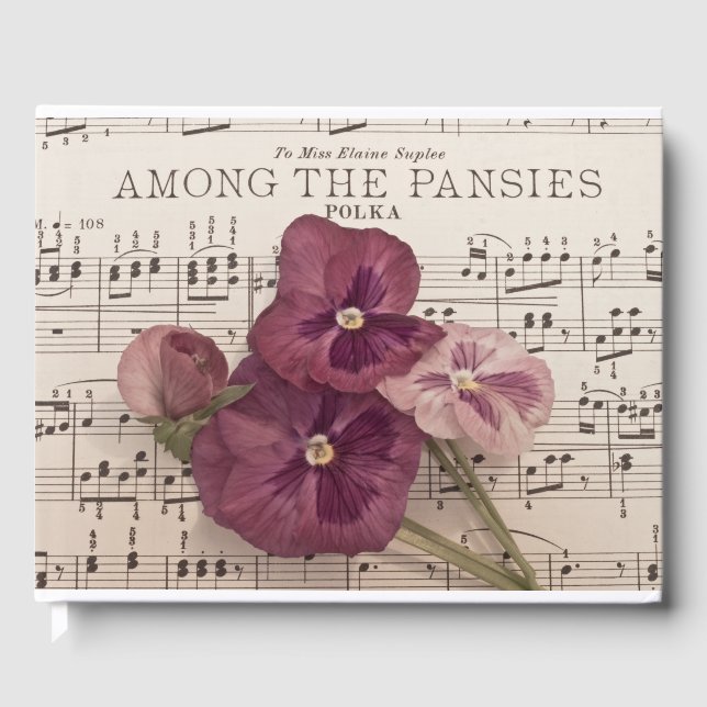 Among The Pansies  Guest Book (Front)