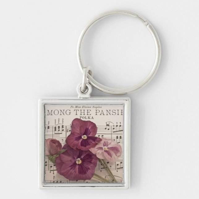 Among The Pansies Keychain (Front)