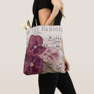 Among The Pansies Tote Bag