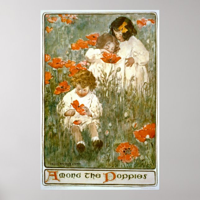 Among the Poppies 1904 Poster (Front)