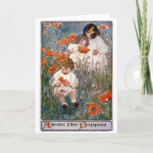 Among the Poppies, Jessie Willcox Smith Card