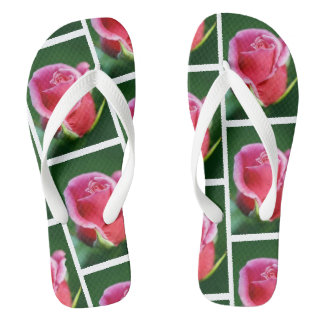 Among the roses flip flops