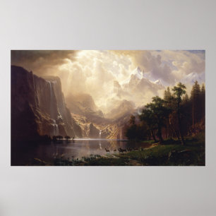 Among the Sierra Nevada, CA by Albert Bierstadt Poster