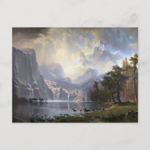 Among the Sierra Nevada, California by Bierstadt Postcard