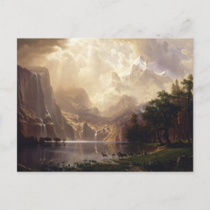 Among the Sierra Nevada, California by Bierstadt   Postcard