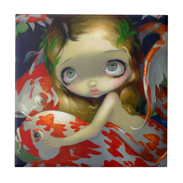 "Amongst the Koi" Tile (Front)