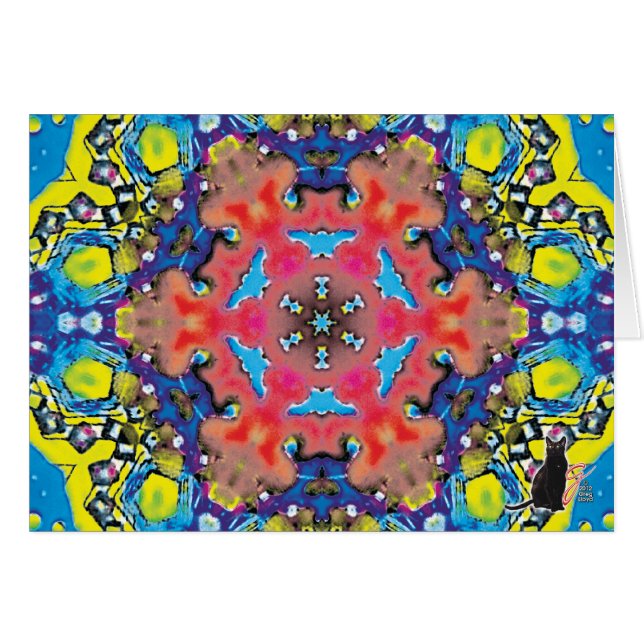 Amonium Kaleidoscope Greeting Card (Front Horizontal)