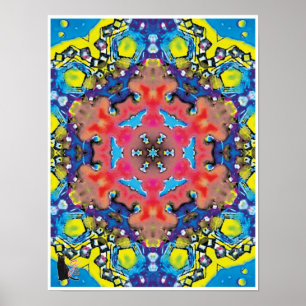Amonium Kinetic Collage Kaleidoscope Poster