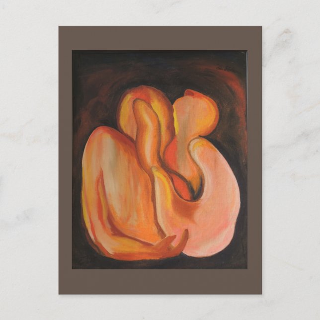 Amor - Abstract by Gene Foltuz Mini Print Postcard (Front)