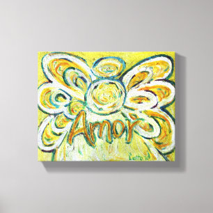 Amor Angel Word Art Painting Wrapped Canvas