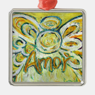 Amor Angel Word (Espagnol "Amour") Ornements de va