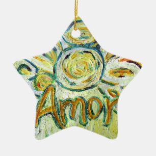 Amor Angel Word (Spanish "Love") Holiday Ornament