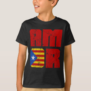 Amor Catalan Love, Catalonia Estelada Flag T-Shirt