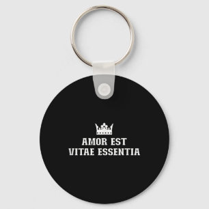 Amor Est Vitae Essentia Love Valentines Day Weddin Keychain