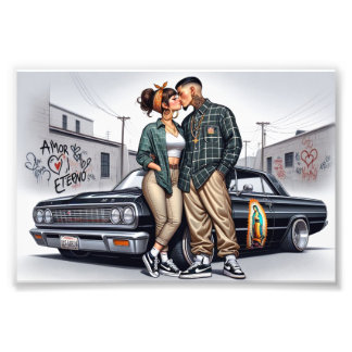 Amor Eterno Cholo Love Couple Photo Print