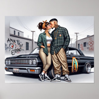 Amor Eterno Cholo Love Couple Poster