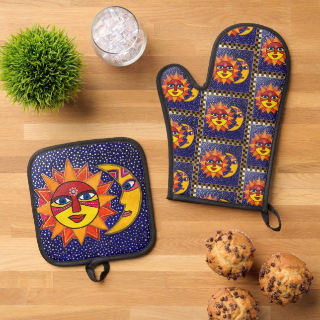 Amor Eterno III Oven Mitt & Pot Holder Set (Top Down)