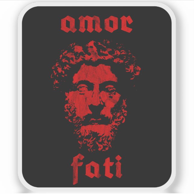 Amor Fati - Marcus Aurelius (vintage red) (Front)