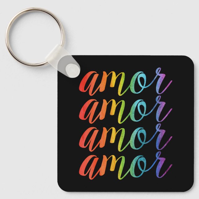 Amor in Rainbows Keychain (Front)