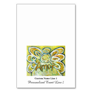Amor Inspirational Word Angel Table Tent Cards