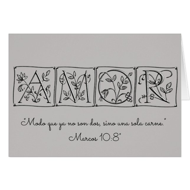 Amor~No Longer Two but One Flesh~Scripture~Spanish (Front Horizontal)